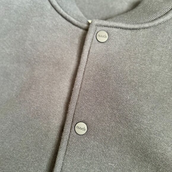 NWT Nuuds Black Alumni Jacket - Preppy Vintage Streetwear Casual Athleisure Cozy - Picture 12 of 14